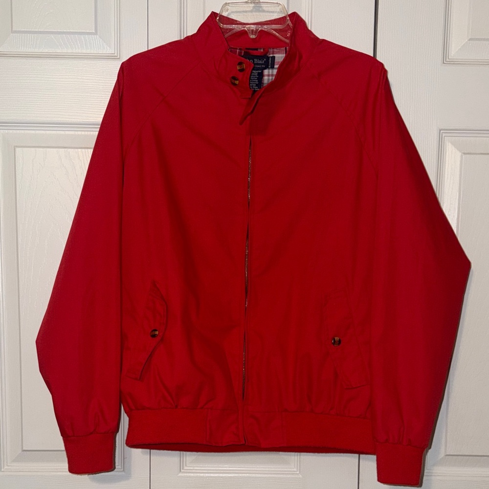 John Blair Men's Vibrant Red Windbreaker Jacket